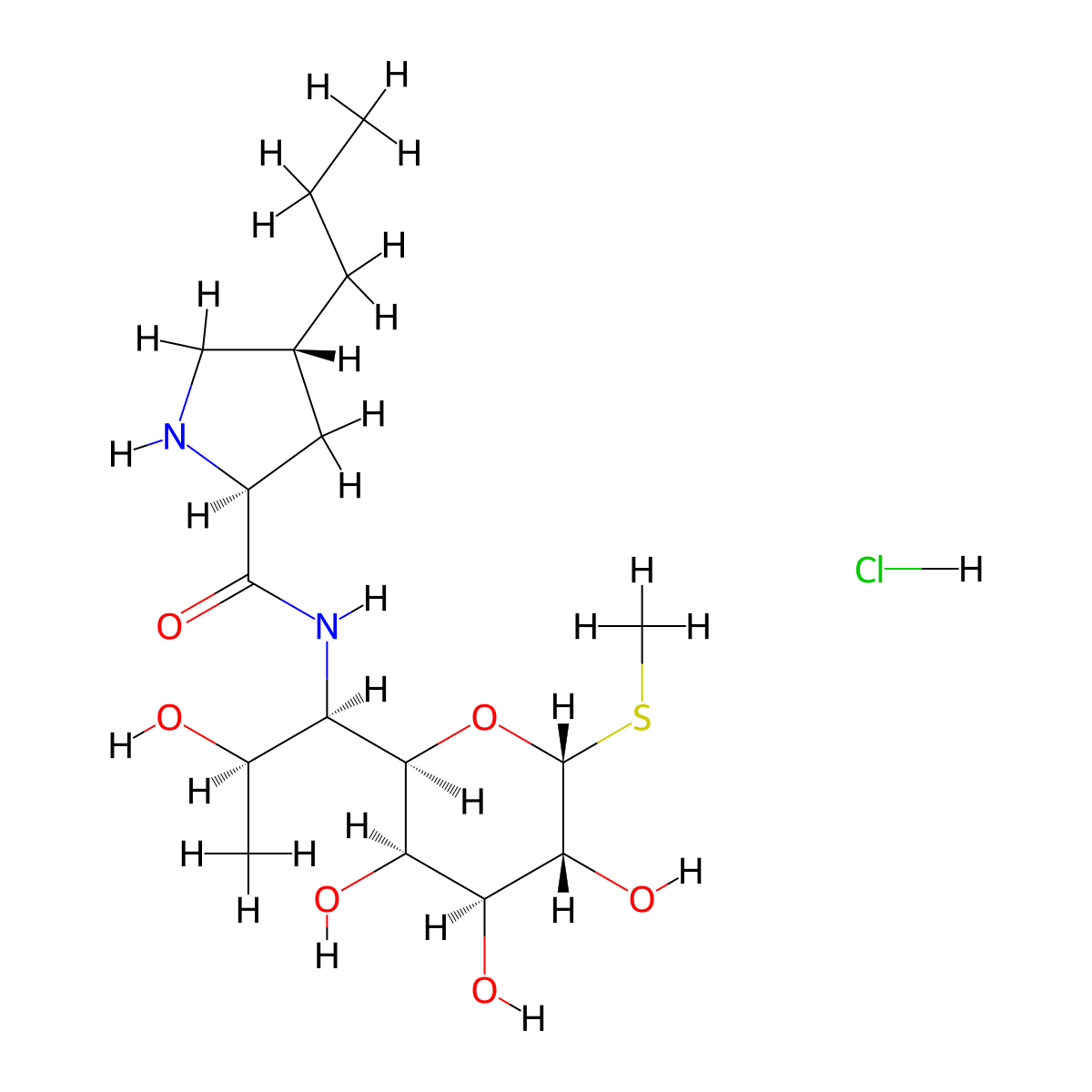 N-Demethyl Lincomycin Hydrochloride molecular structure, CAS 14600-41-0