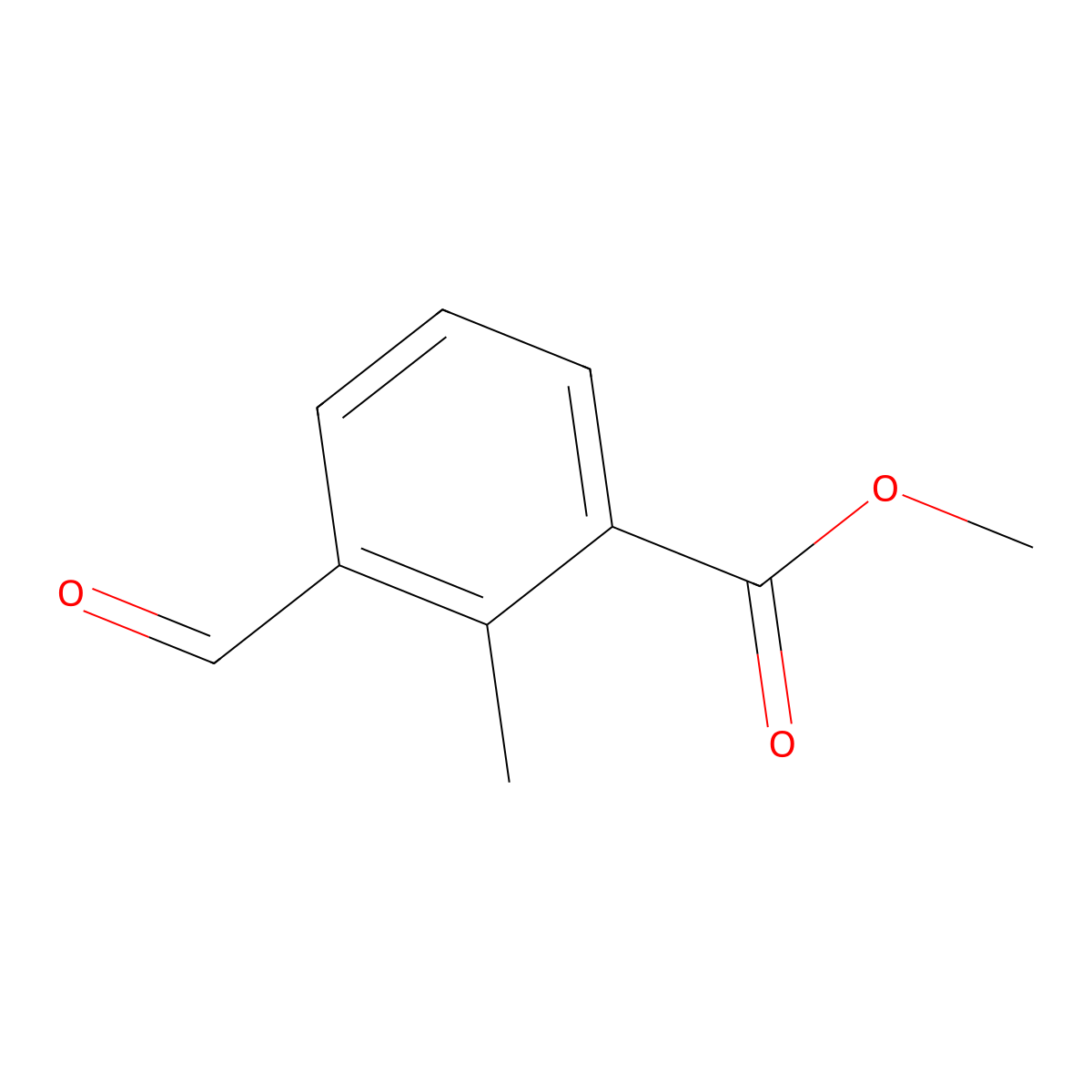Methyl 3-formyl-2-methylbenzoate molecular structure, CAS 1460037-59-5