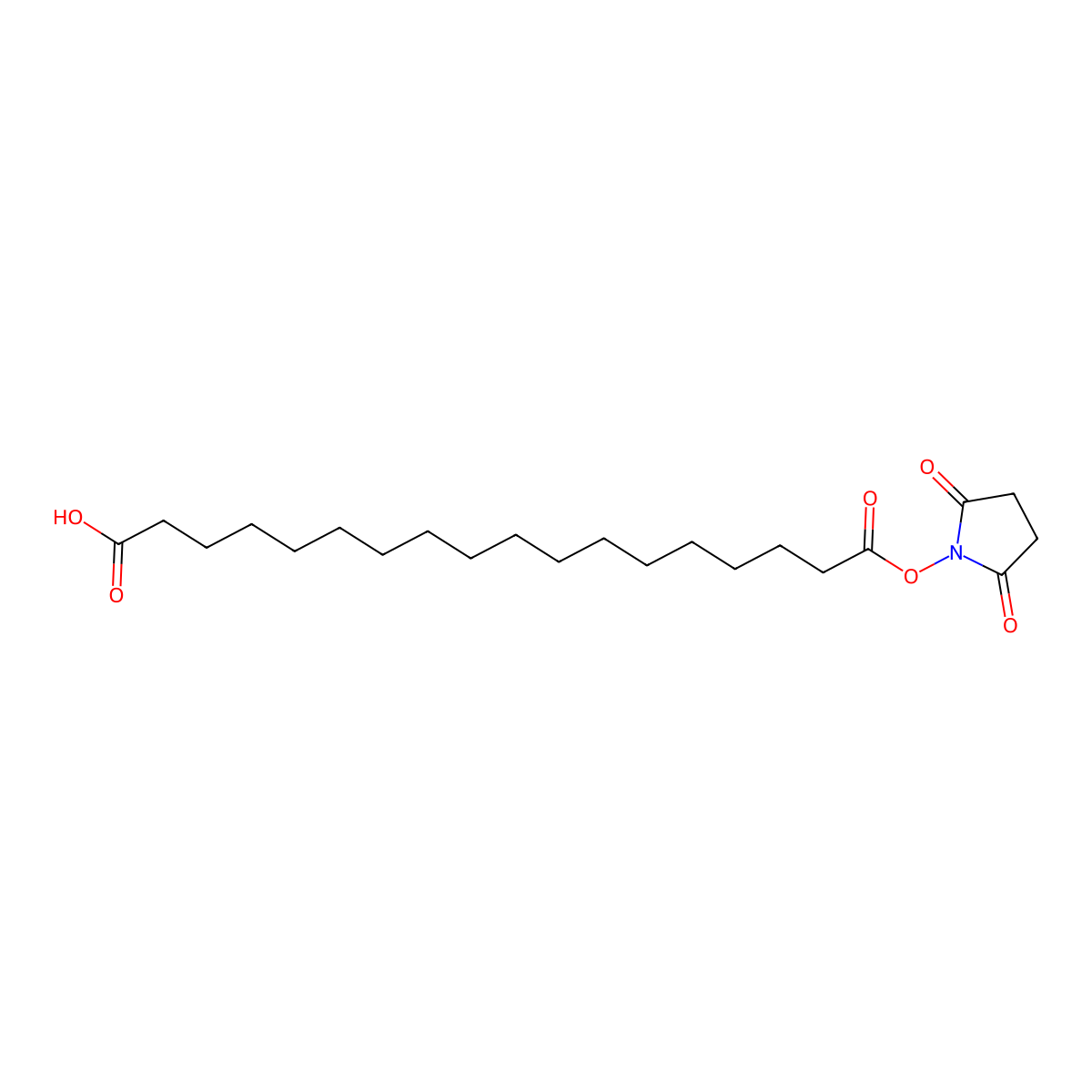 18-((2,5-Dioxopyrrolidin-1-yl)oxy)-18-oxooctadecanoic acid molecular structure, CAS 146004-84-4