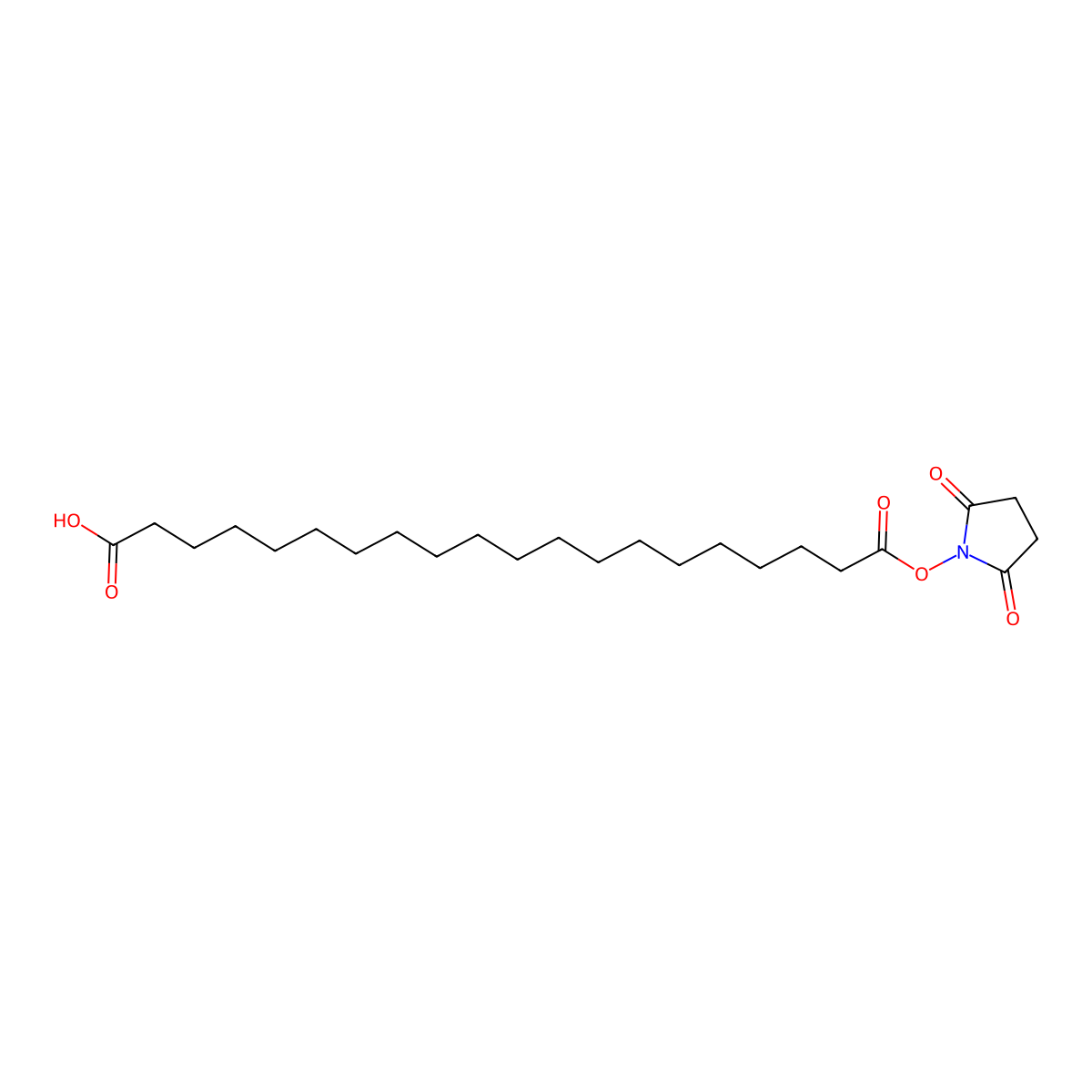 20-((2,5-Dioxopyrrolidin-1-yl)oxy)-20-oxoicosanoic acid molecular structure, CAS 146004-85-5