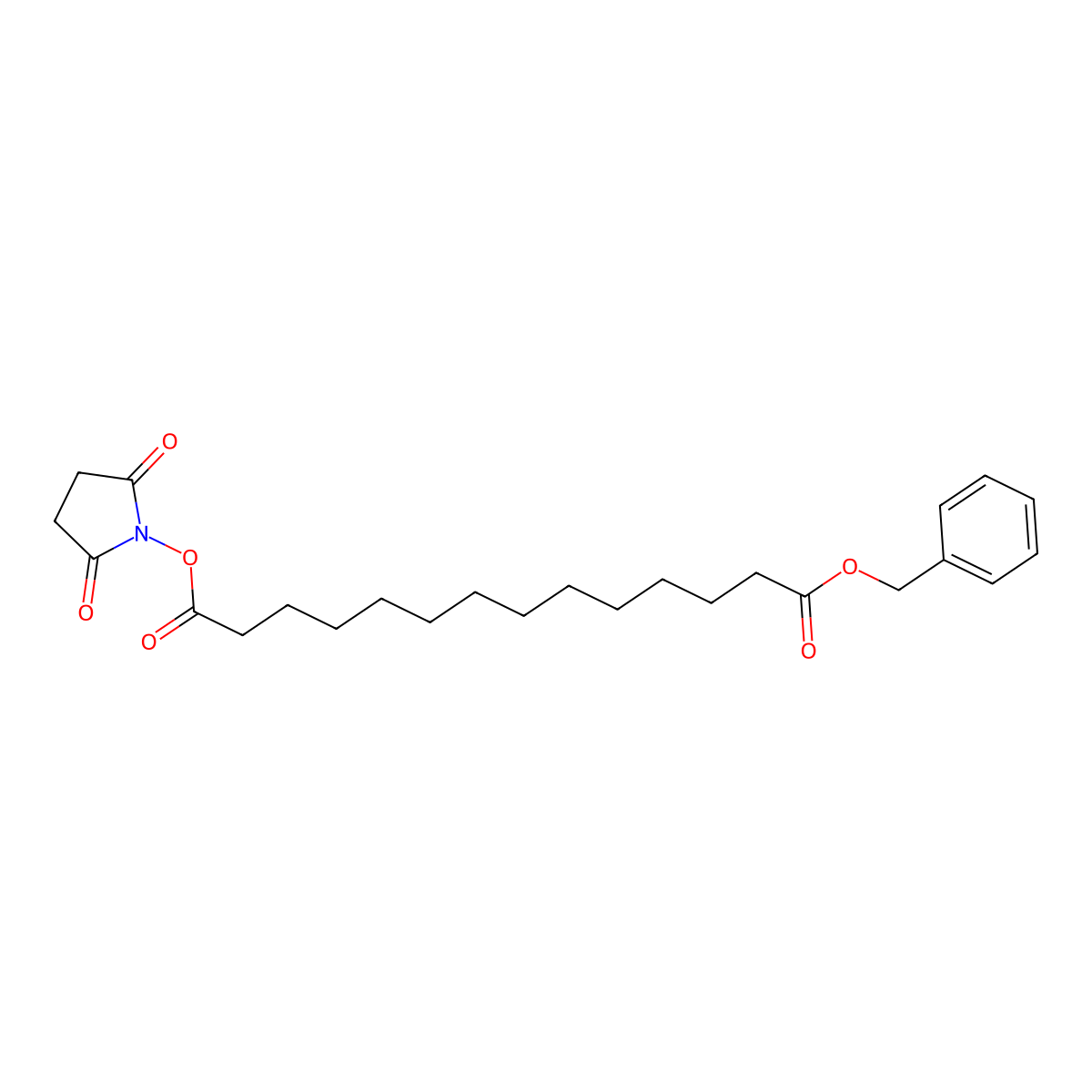 1-Benzyl 14-(2,5-dioxopyrrolidin-1-YL) tetradecanedioate molecular structure, CAS 146004-87-7