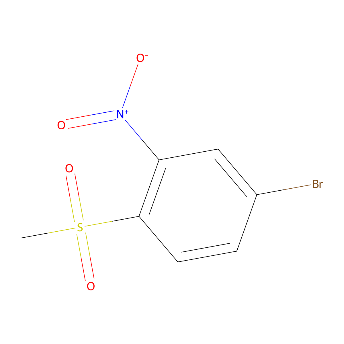 4-Bromo-1-methanesulfonyl-2-nitro-benzene molecular structure, CAS 14601-59-3