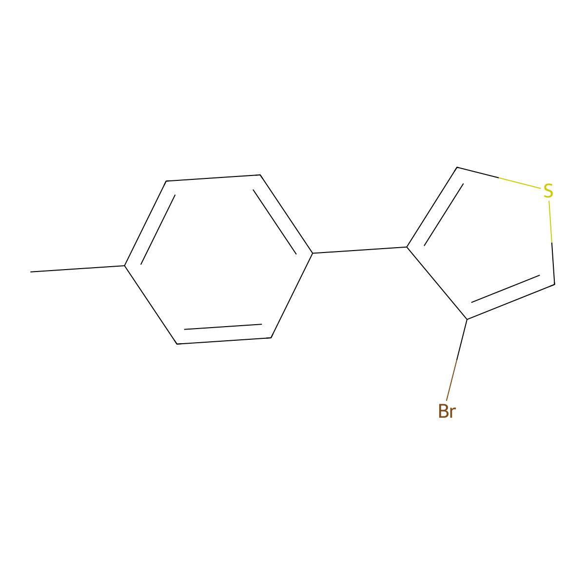 3-Bromo-4-(4-methylphenyl)thiophene molecular structure, CAS 146012-94-4