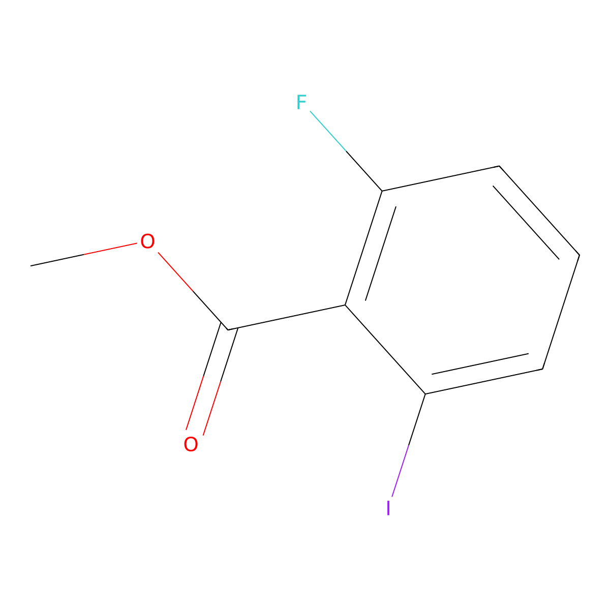 Methyl 2-fluoro-6-iodobenzoate molecular structure, CAS 146014-66-6