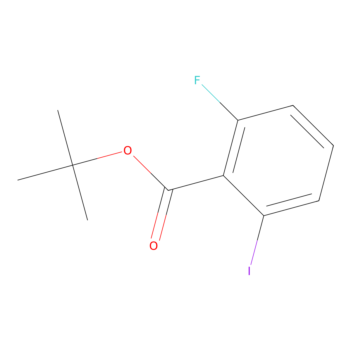 Tert-butyl 2-fluoro-6-iodobenzoate molecular structure, CAS 146014-71-3