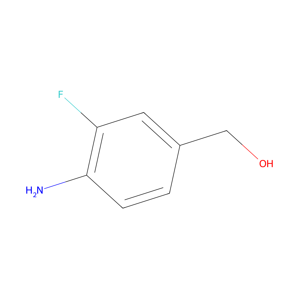 (4-Amino-3-fluorophenyl)methanol molecular structure, CAS 146019-45-6