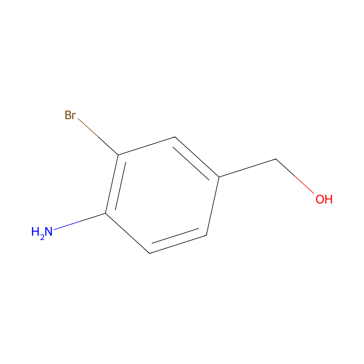 (4-Amino-3-bromophenyl)methanol molecular structure, CAS 146019-46-7