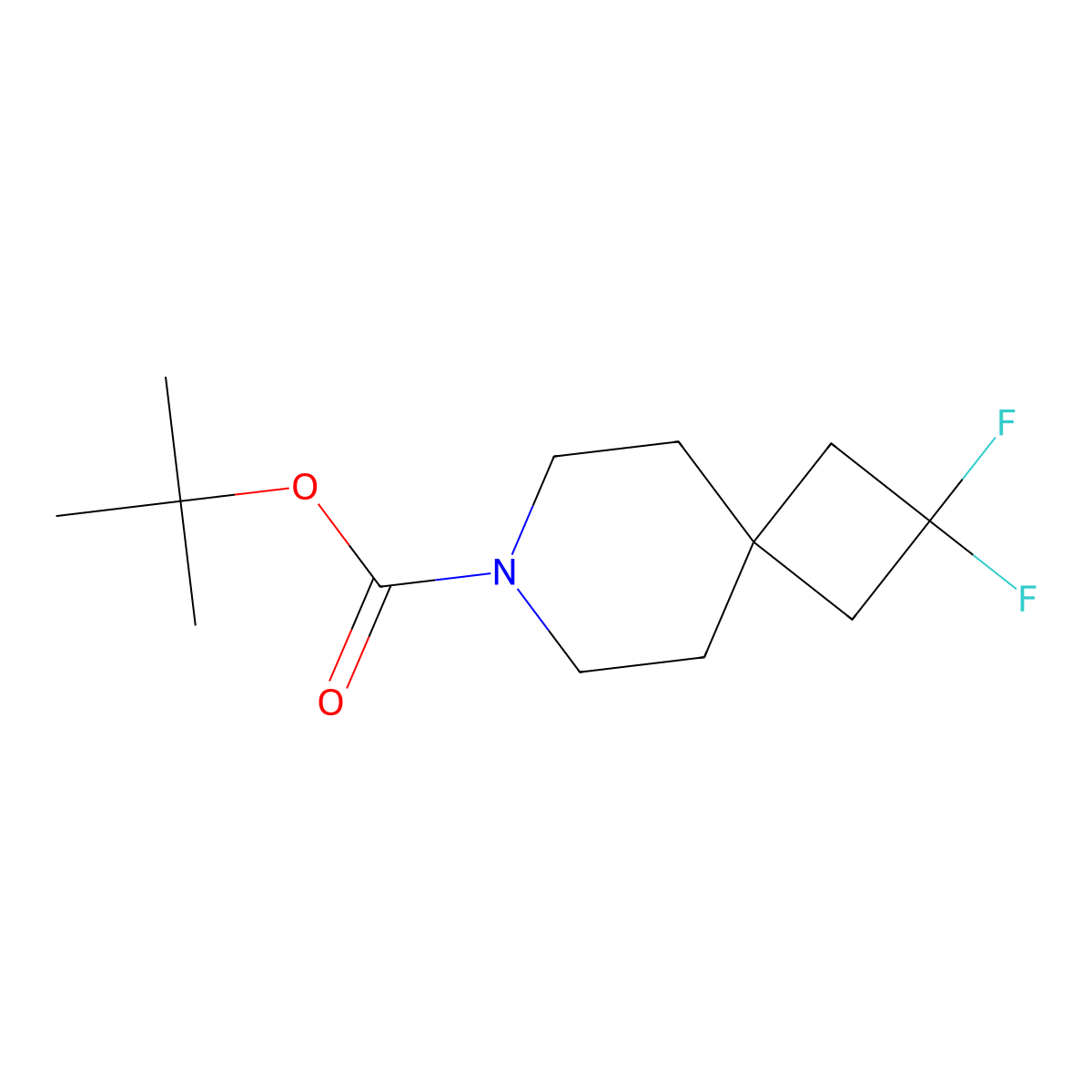 Tert-butyl 2,2-difluoro-7-azaspiro[3.5]nonane-7-carboxylate molecular structure, CAS 1460229-47-3