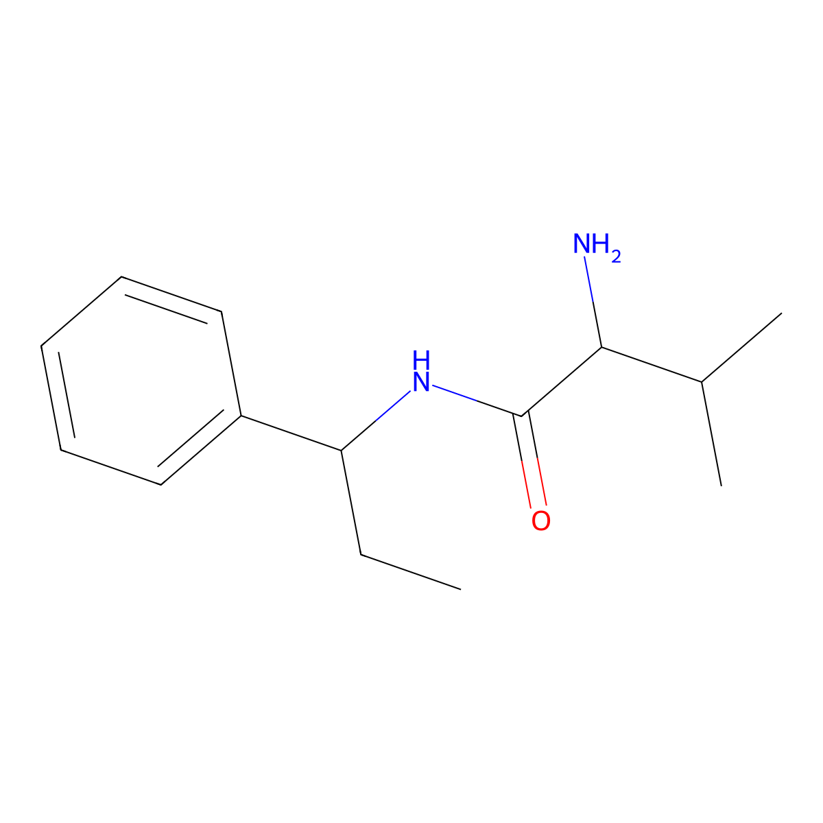 2-amino-3-methyl-N-(1-phenylpropyl)butanamide molecular structure, CAS 1460281-72-4