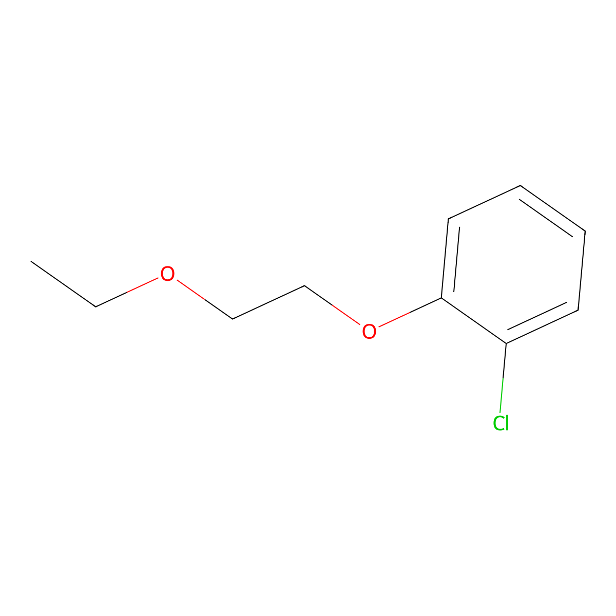 1-Chloro-2-(2-ethoxyethoxy)benzene molecular structure, CAS 1460291-28-4