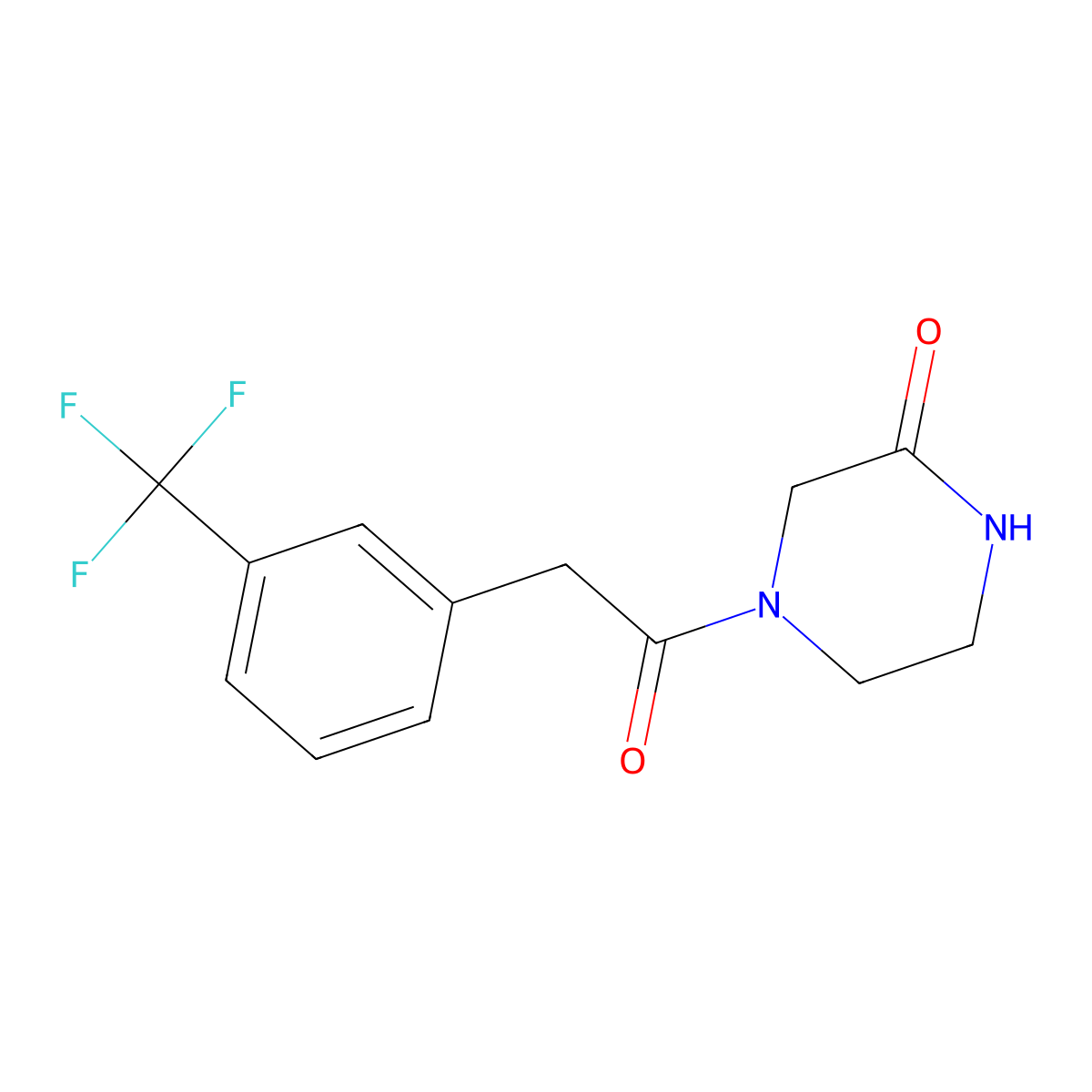 4-{2-[3-(Trifluoromethyl)phenyl]acetyl}piperazin-2-one molecular structure, CAS 1460335-02-7