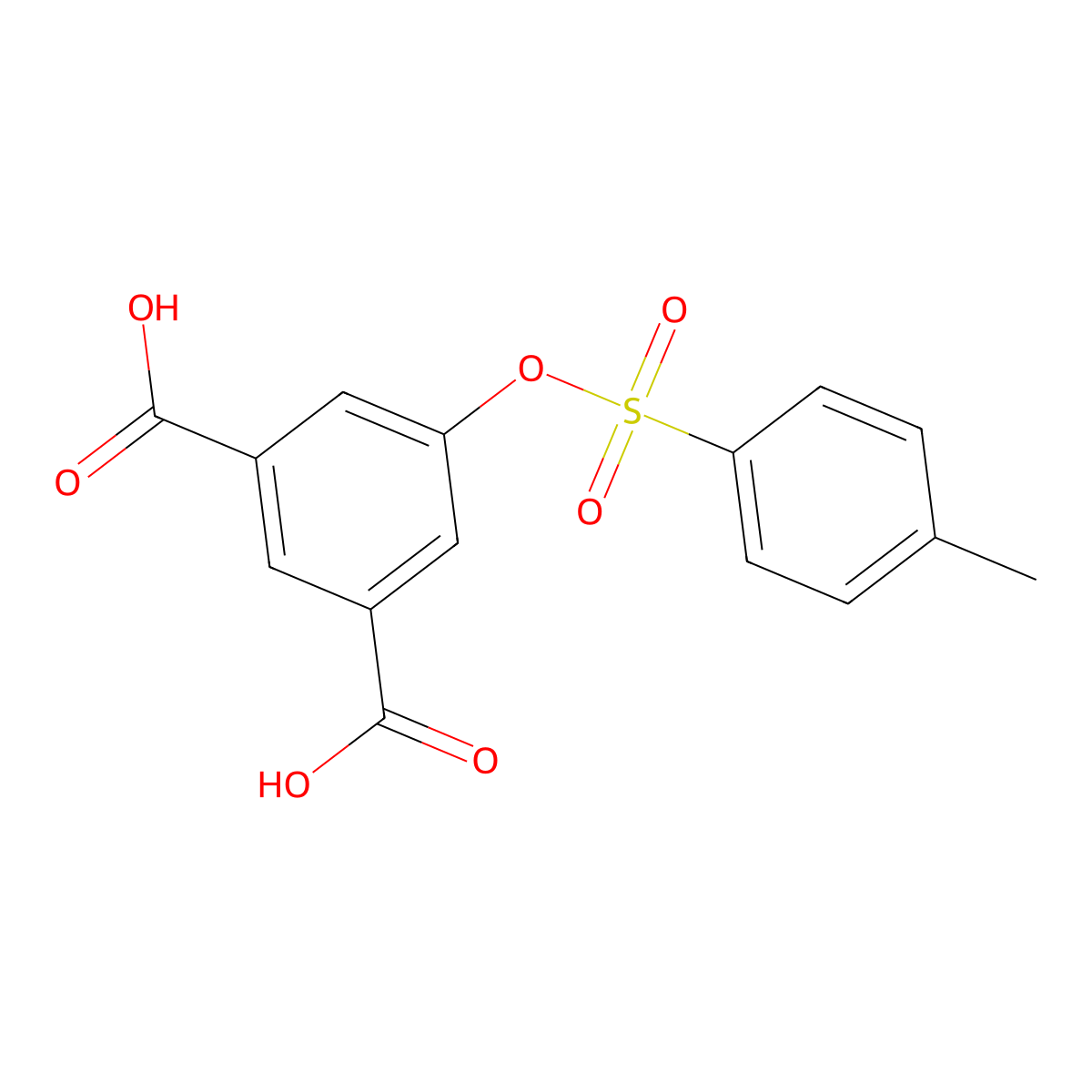 5-[(4-Methylbenzenesulfonyl)oxy]benzene-1,3-dicarboxylic acid molecular structure, CAS 1460349-19-2