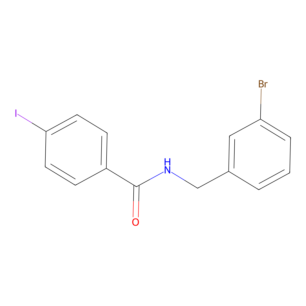 N-[(3-bromophenyl)methyl]-4-iodobenzamide molecular structure, CAS 1460362-07-5