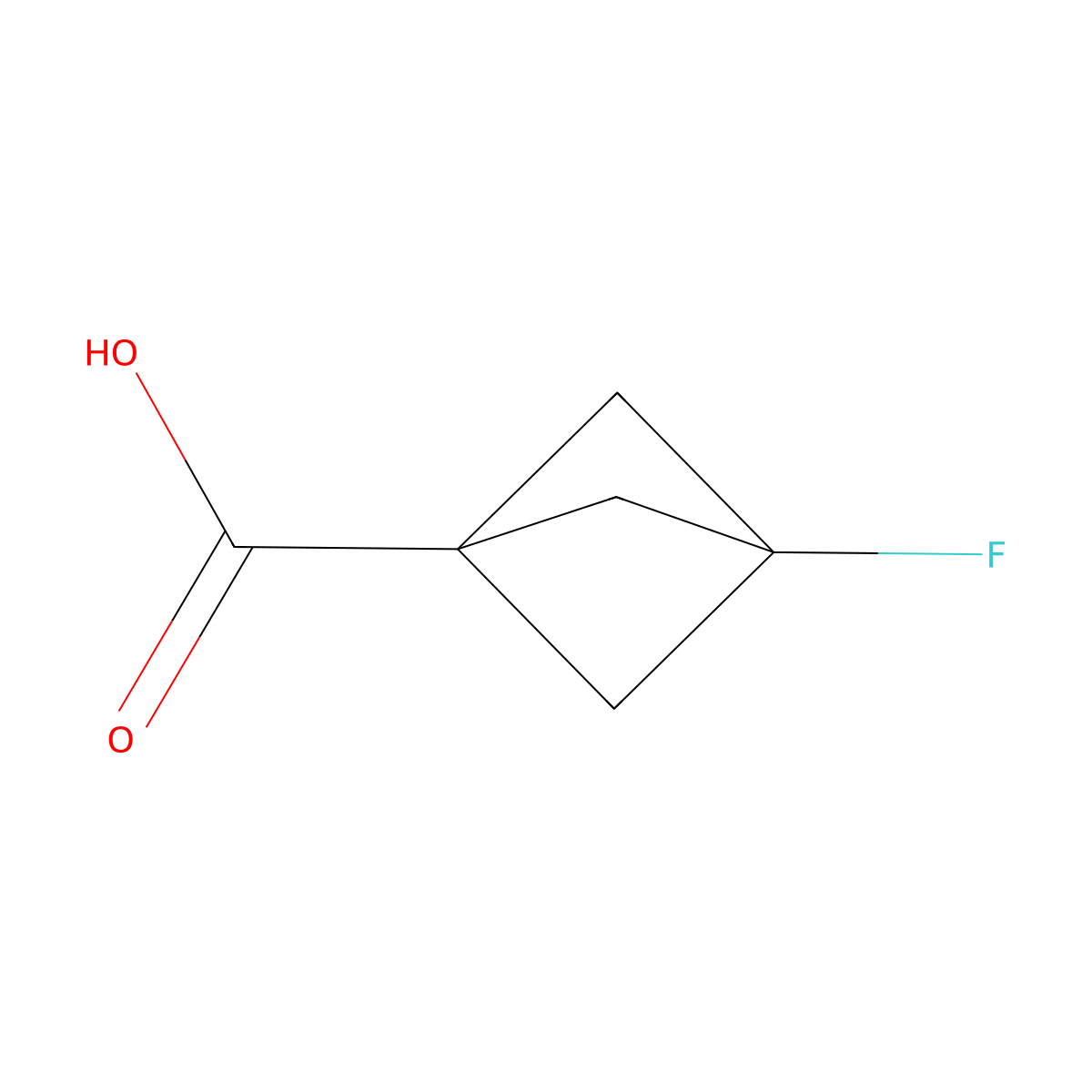 3-Fluorobicyclo(1.1.1)pentane-1-carboxylic acid molecular structure, CAS 146038-53-1