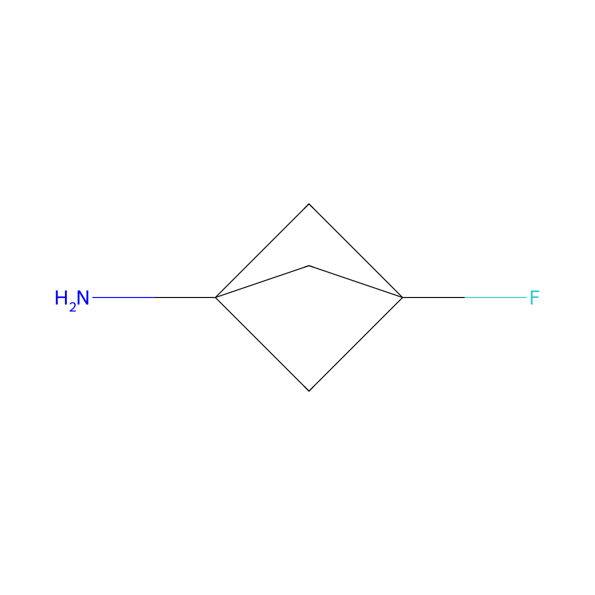 3-Fluorobicyclo(1.1.1)pentan-1-amine molecular structure, CAS 146038-60-0