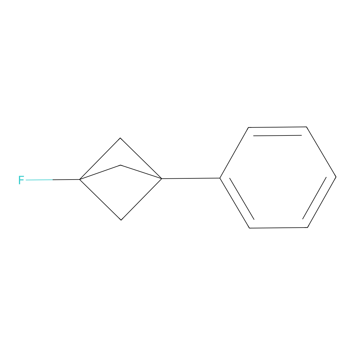 1-Fluoro-3-phenylbicyclo[1.1.1]pentane molecular structure, CAS 146038-61-1
