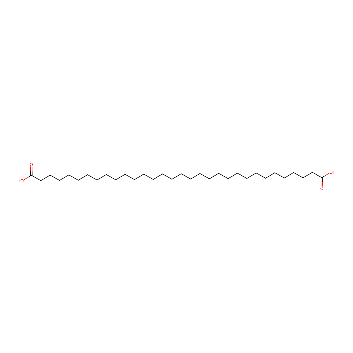 Dotriacontanedioic acid molecular structure, CAS 14604-28-5