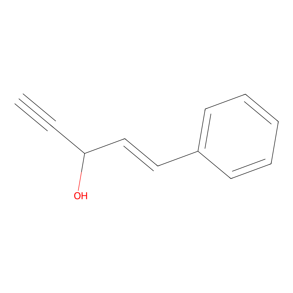 1-Phenyl-1-penten-4-YN-3-OL molecular structure, CAS 14604-31-0