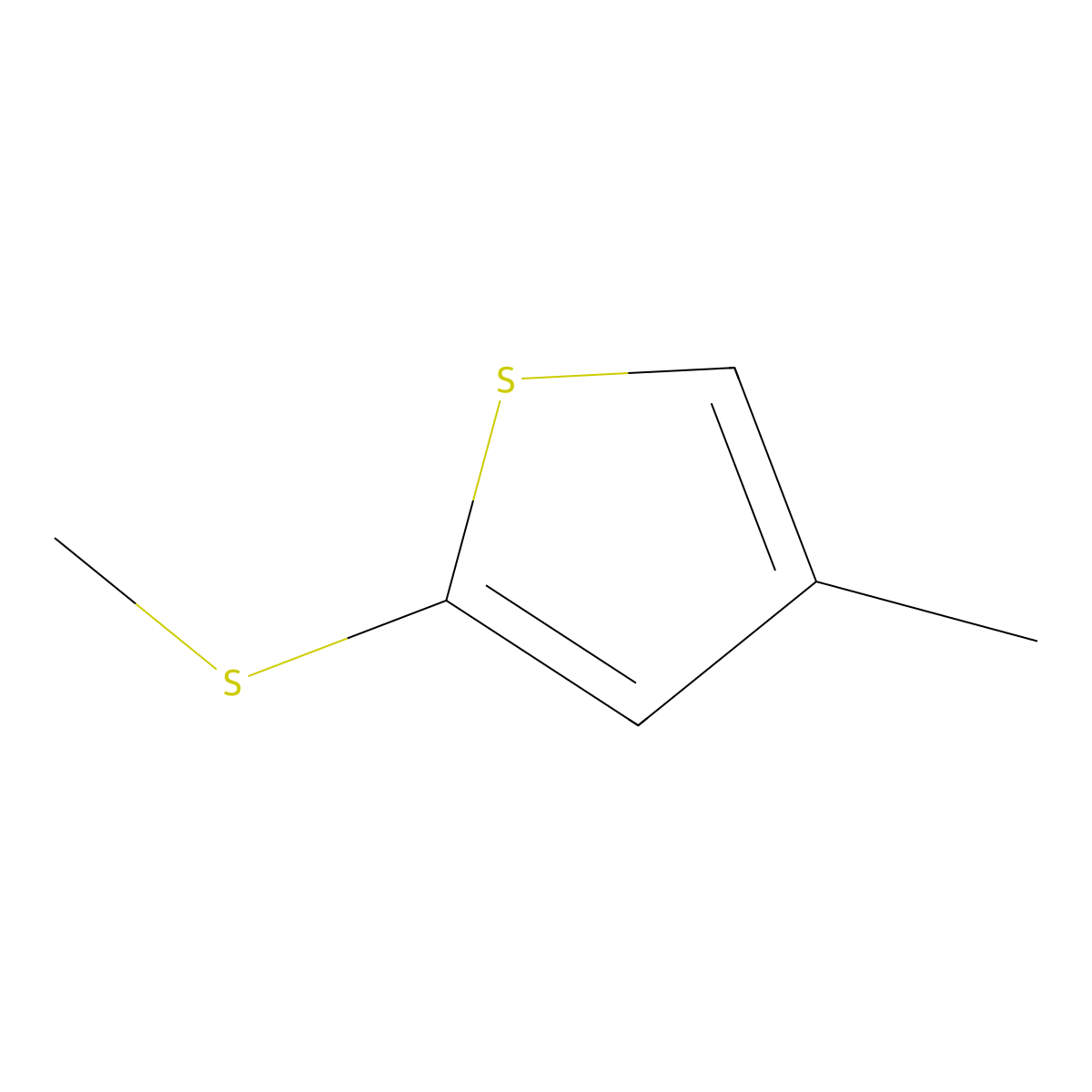 4-Methyl-2-(methylthio)thiophene molecular structure, CAS 146041-17-0