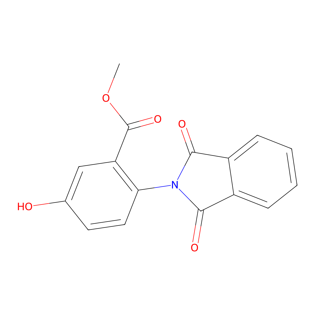 methyl 2-(1,3-dioxo-2,3-dihydro-1H-isoindol-2-yl)-5-hydroxybenzoate molecular structure, CAS 146041-93-2
