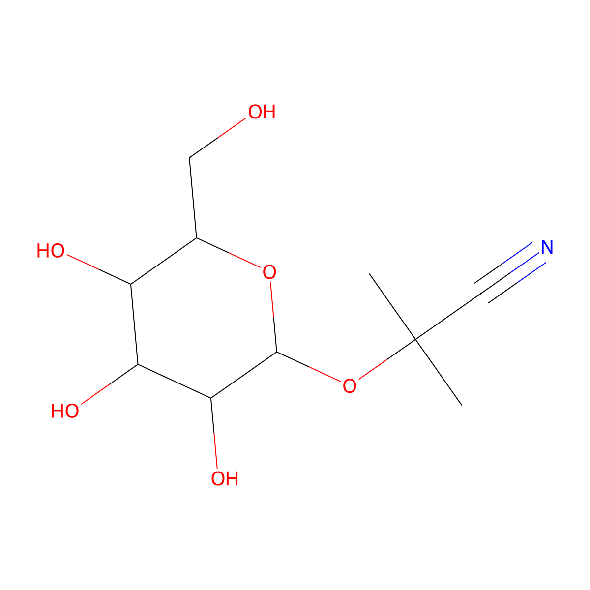 Isolinamarin molecular structure, CAS 14605-42-6