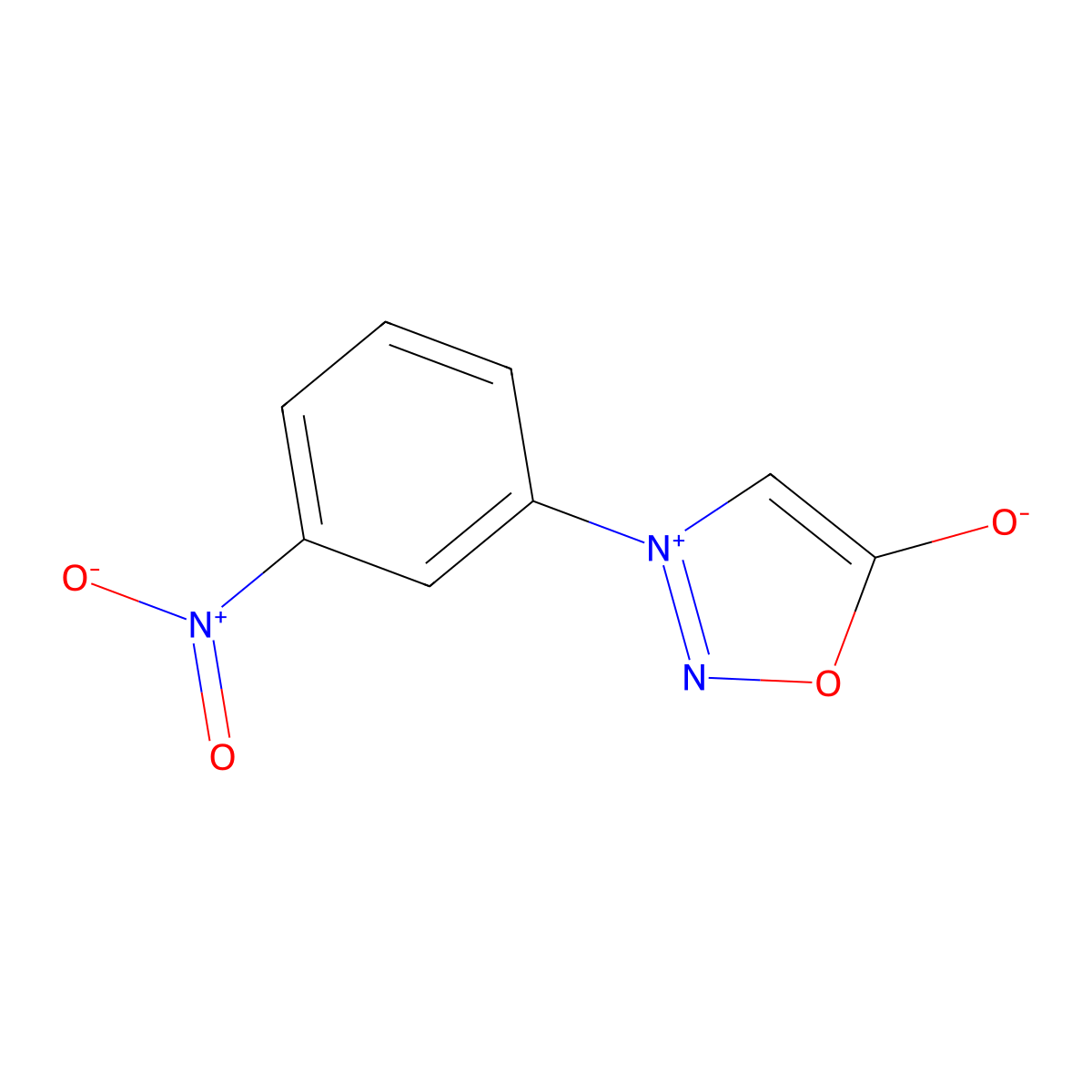 3-(3-Nitrophenyl)oxadiazol-3-ium-5-olate molecular structure, CAS 14605-98-2