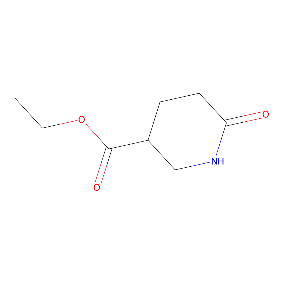 Ethyl 6-oxopiperidine-3-carboxylate molecular structure, CAS 146059-76-9