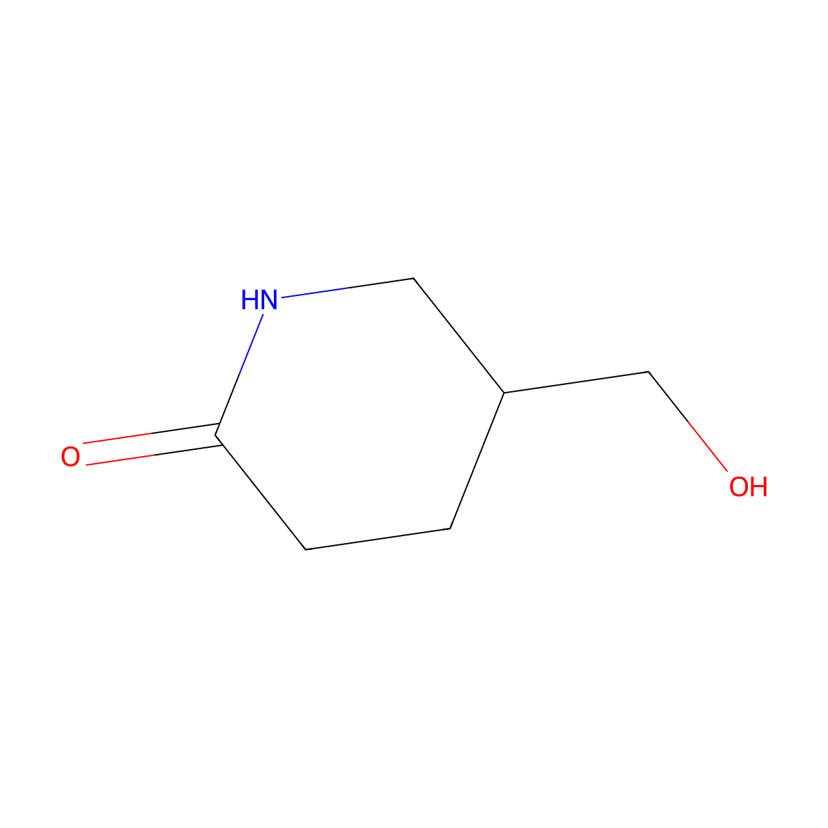 5-(Hydroxymethyl)piperidin-2-one molecular structure, CAS 146059-77-0
