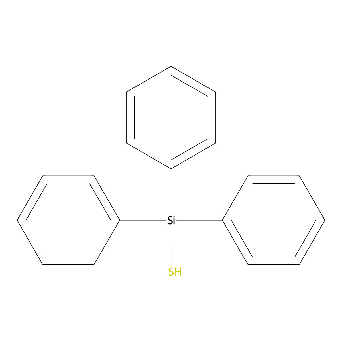 Triphenylsilanethiol molecular structure, CAS 14606-42-9