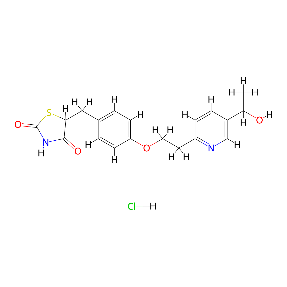 Leriglitazone Hydrochloride molecular structure, CAS 146062-46-6
