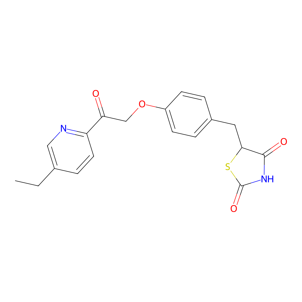 Mitoglitazone molecular structure, CAS 146062-49-9