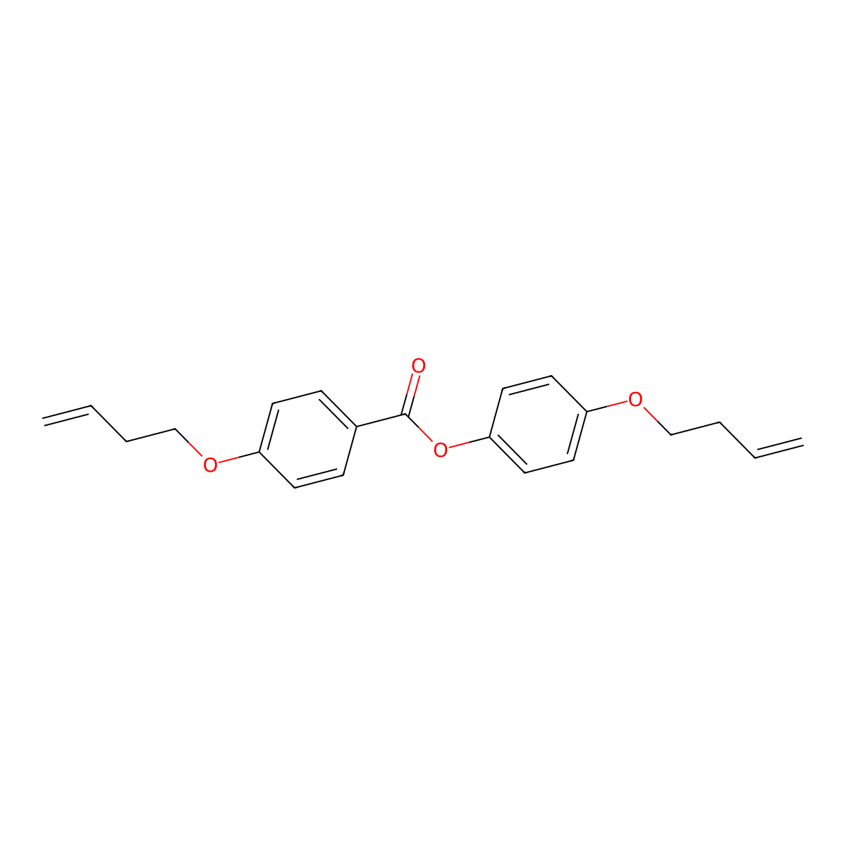 4-(But-3-en-1-yloxy)phenyl 4-(but-3-en-1-yloxy)benzoate molecular structure, CAS 146063-24-3