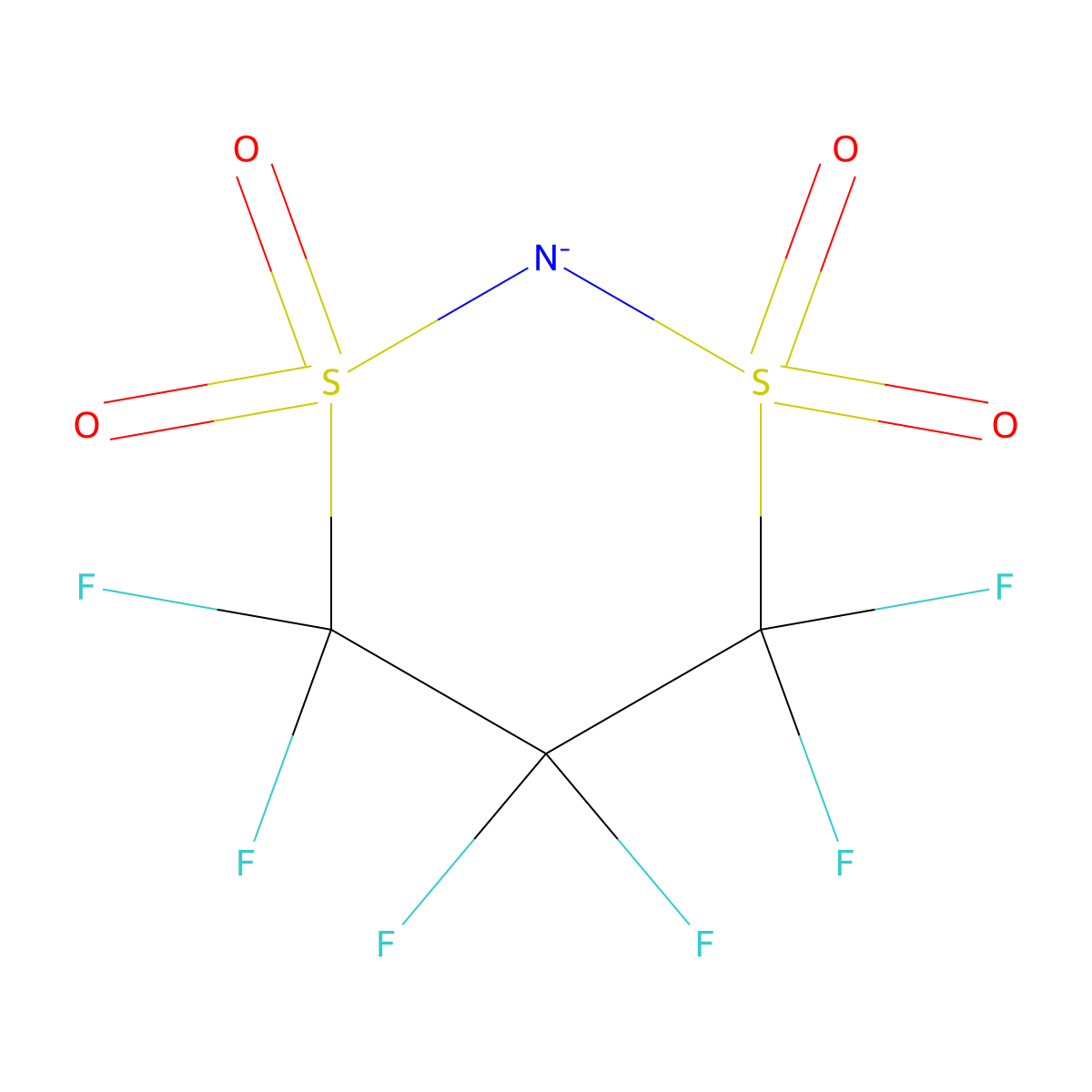 4,4,5,5,6,6-Hexafluoro-1,1,3,3-tetraoxo-1lambda6,3lambda6,2-dithiazinan-2-ide molecular structure, CAS 146063-77-6