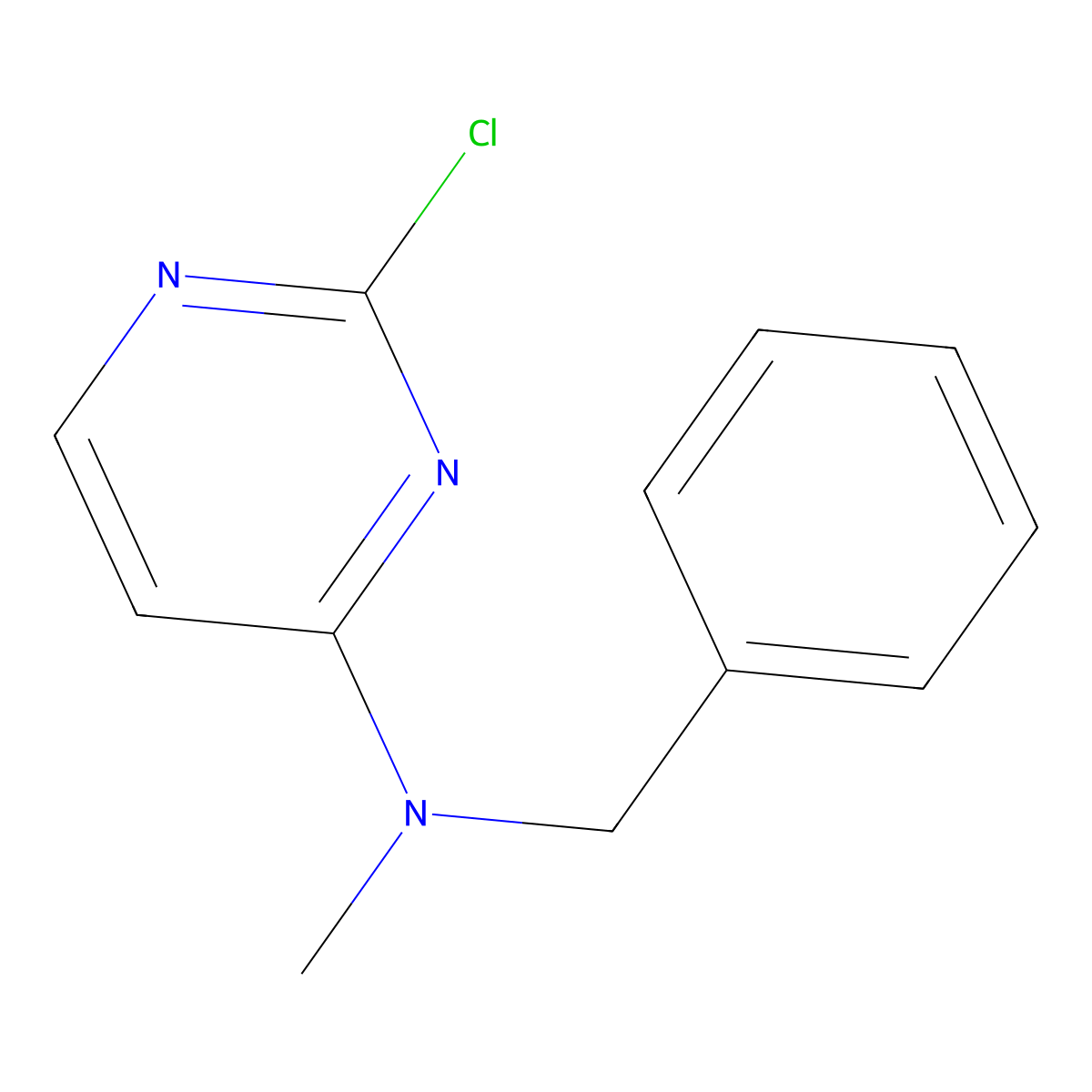N-benzyl-2-chloro-N-methylpyrimidin-4-amine molecular structure, CAS 146070-01-1