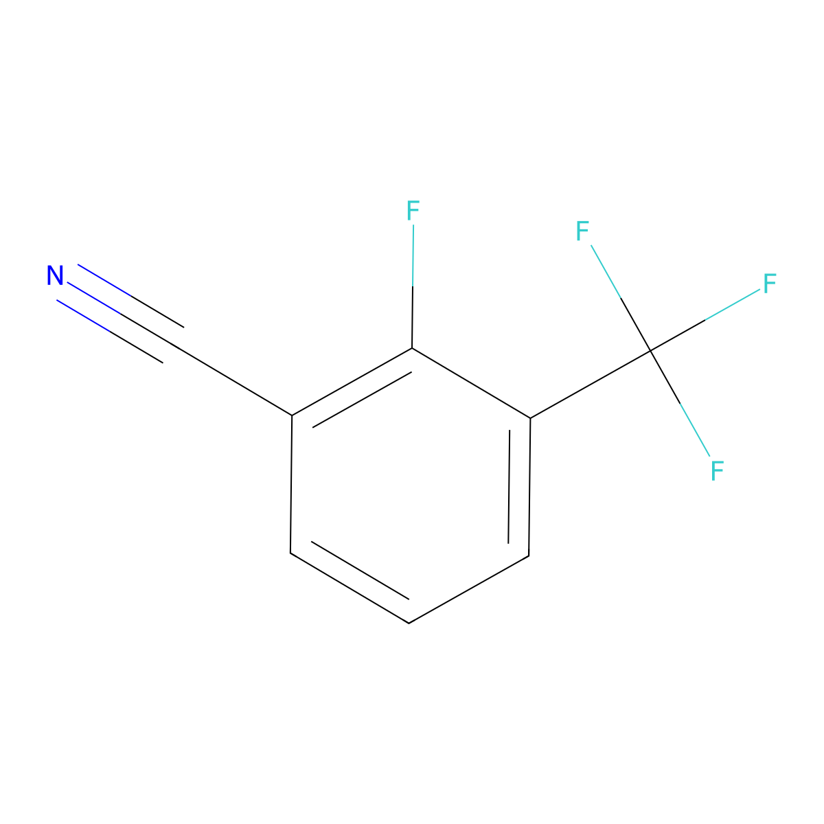 2-Fluoro-3-(trifluoromethyl)benzonitrile molecular structure, CAS 146070-35-1