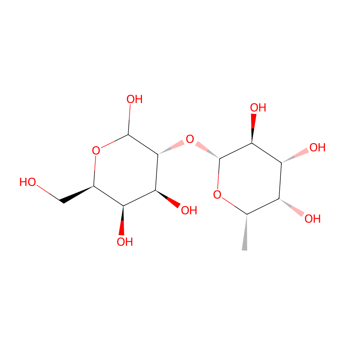 beta-L-Fucp-(1->2)-D-Galp molecular structure, CAS 146076-26-8