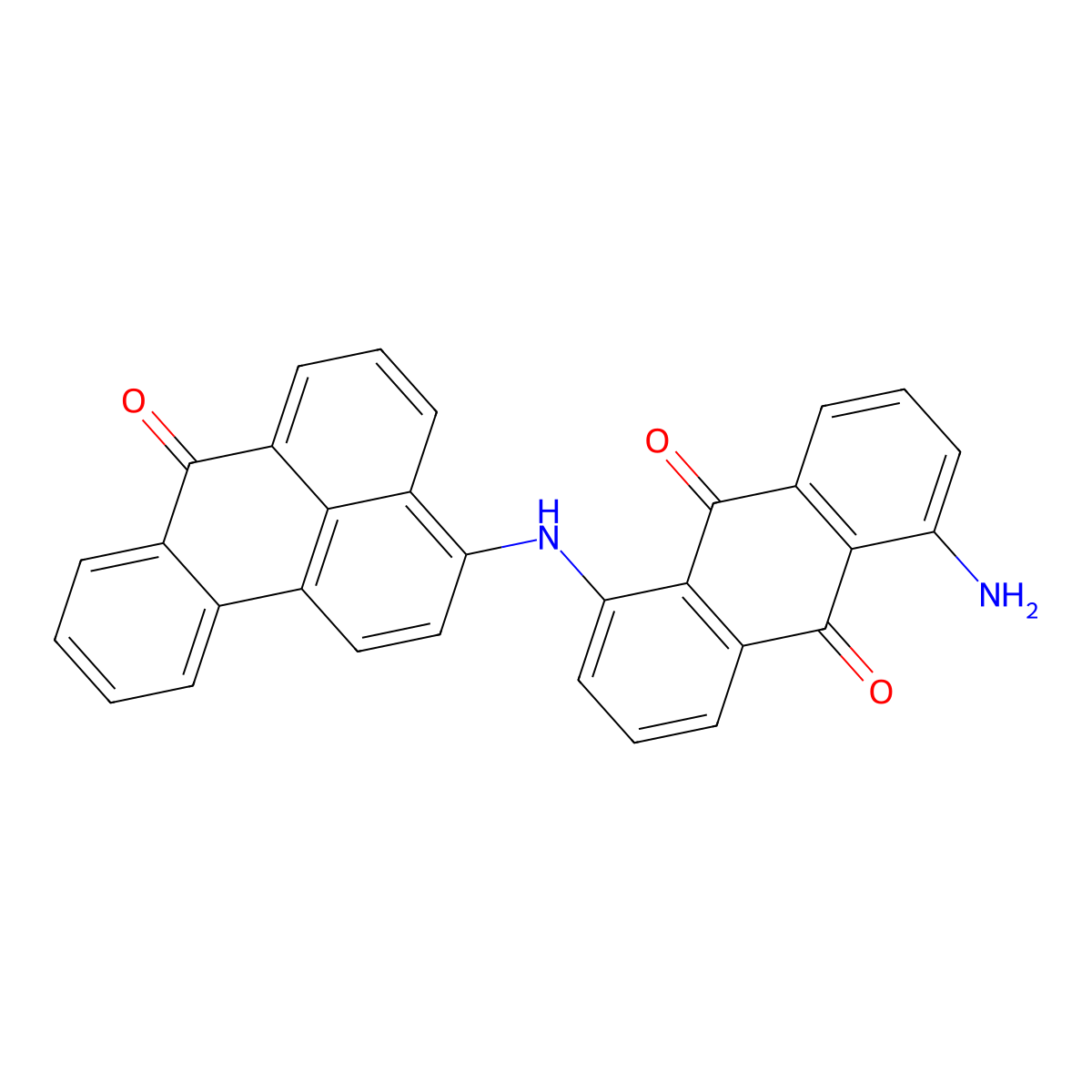 1-Amino-5-((7-oxo-7H-benz(de)anthracen-3-yl)amino)anthraquinone molecular structure, CAS 14608-27-6