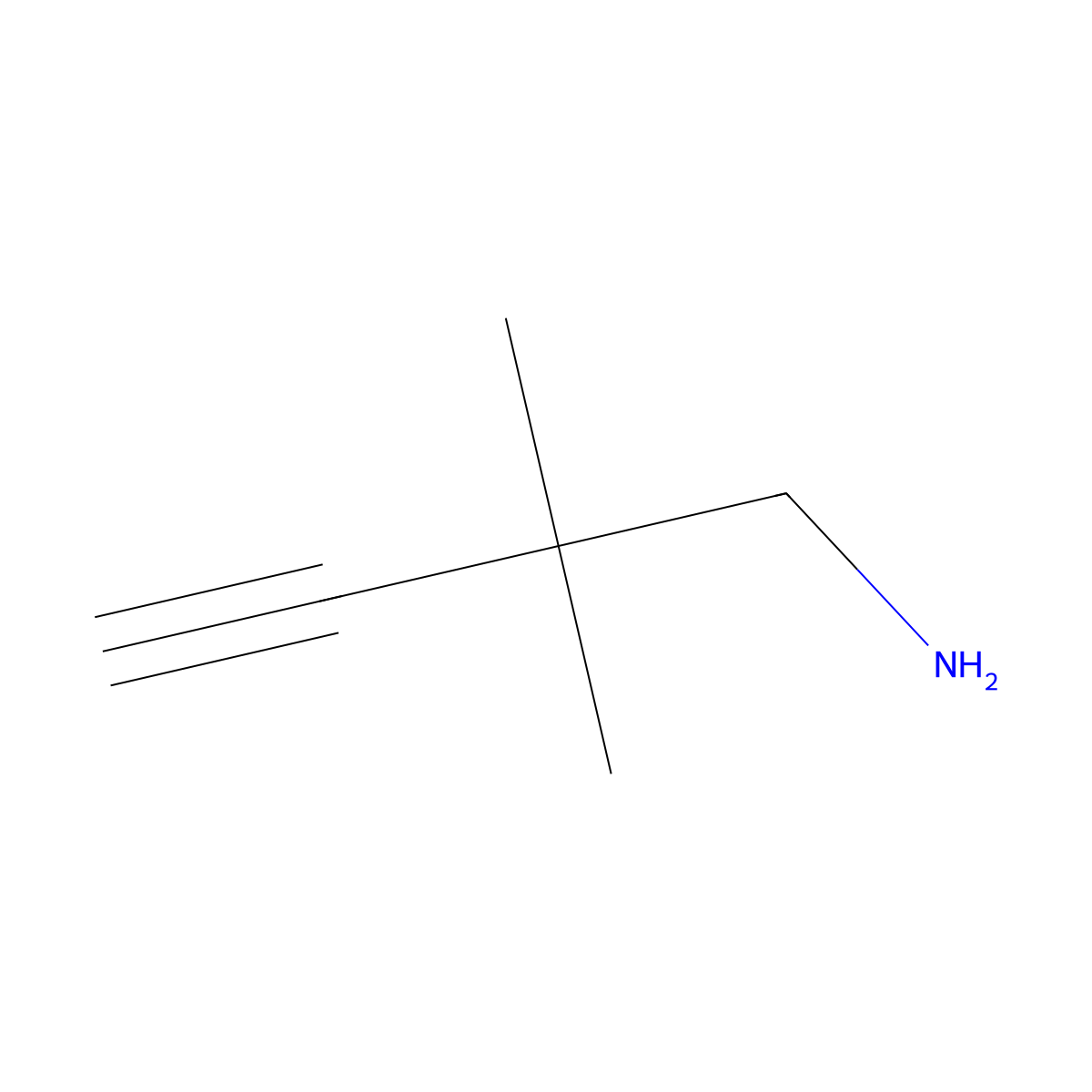 2,2-Dimethylbut-3-yn-1-amine molecular structure, CAS 146086-08-0