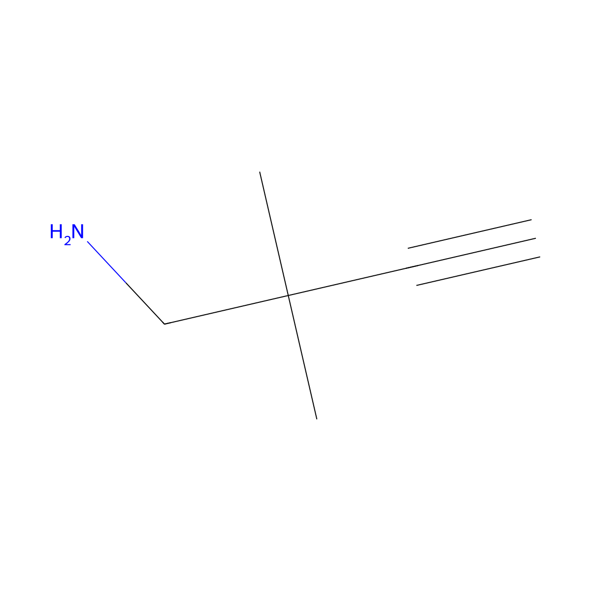 2,2-Dimethylbut-3-yn-1-amine molecular structure, CAS 146086-08-0