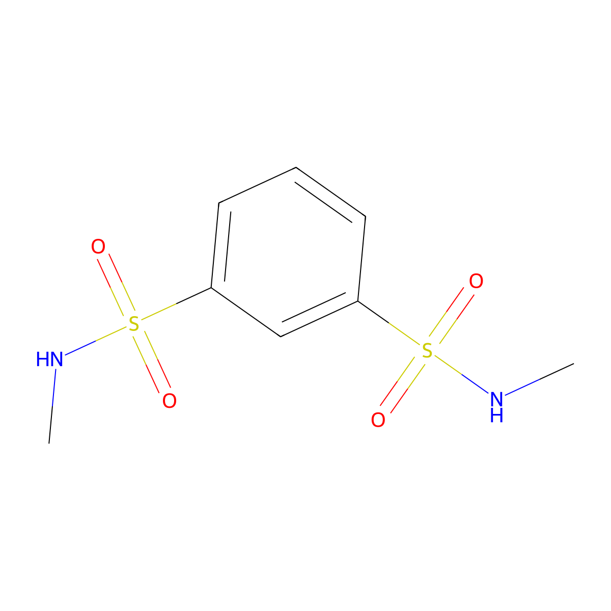 N,N'-dimethyl-benzene-1,3-disulfonamide molecular structure, CAS 146089-48-7