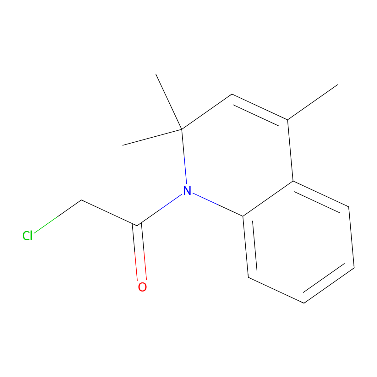 2-Chloro-1-(2,2,4-trimethyl-2H-quinolin-1-yl)-ethanone molecular structure, CAS 14609-17-7