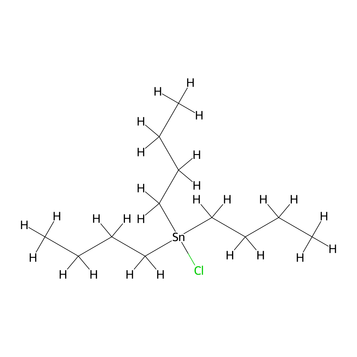 Tributyltin Chloride molecular structure, CAS 1461-22-9