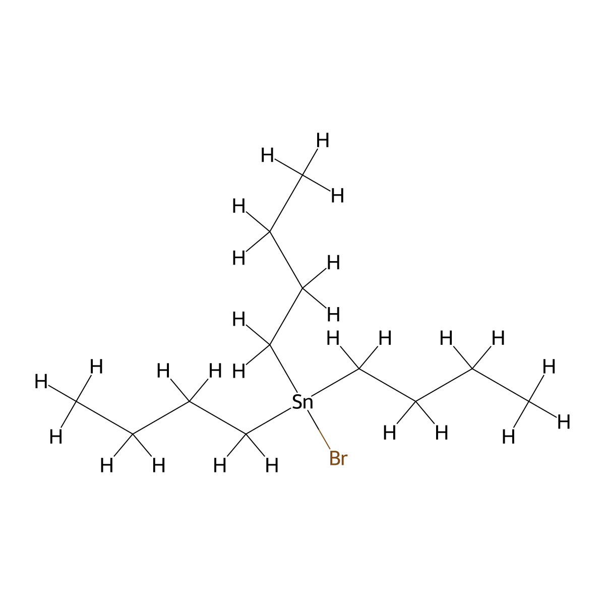 Tributyltin bromide molecular structure, CAS 1461-23-0