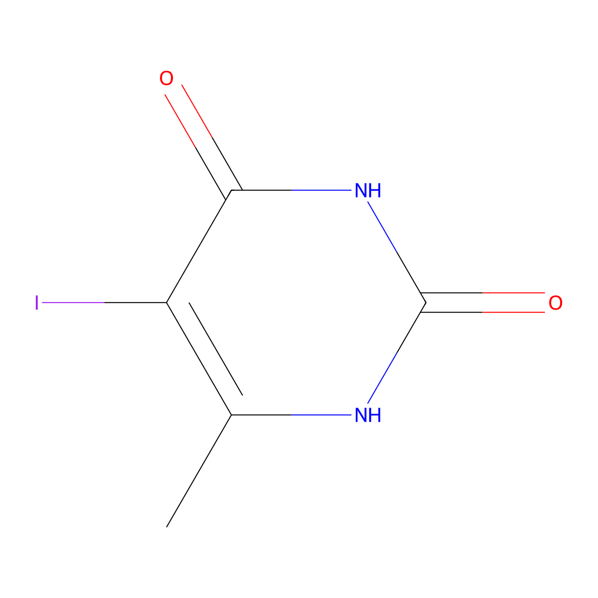 5-Iodo-6-methyluracil molecular structure, CAS 1461-67-2