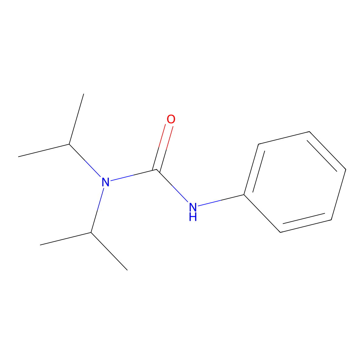 1,1-Diisopropyl-3-phenylurea molecular structure, CAS 1461-81-0
