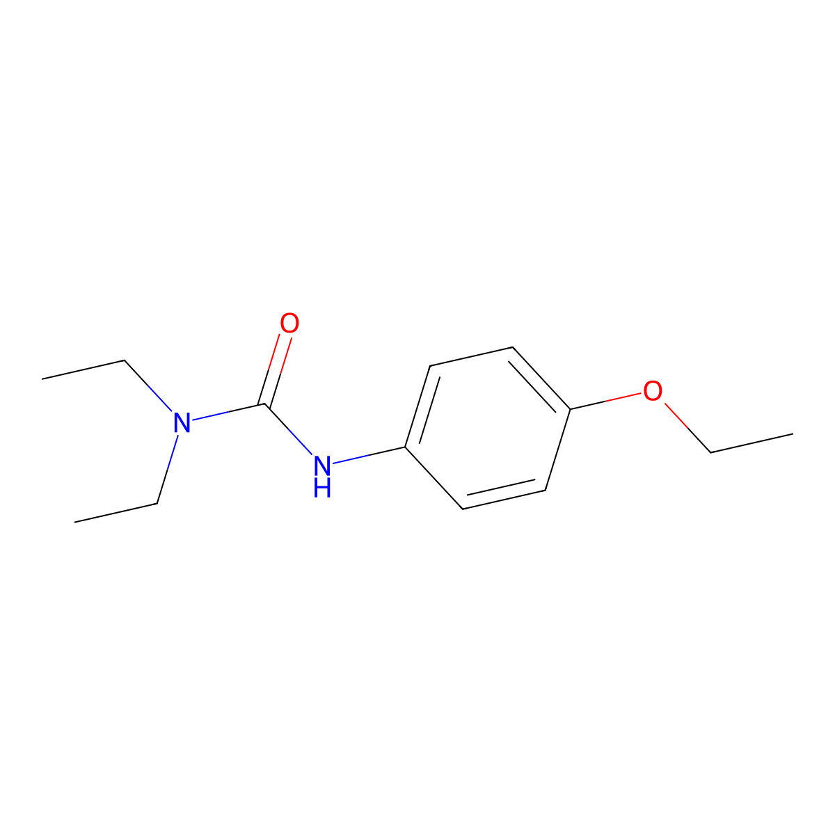 3-(4-Ethoxyphenyl)-1,1-diethylurea molecular structure, CAS 1461-82-1