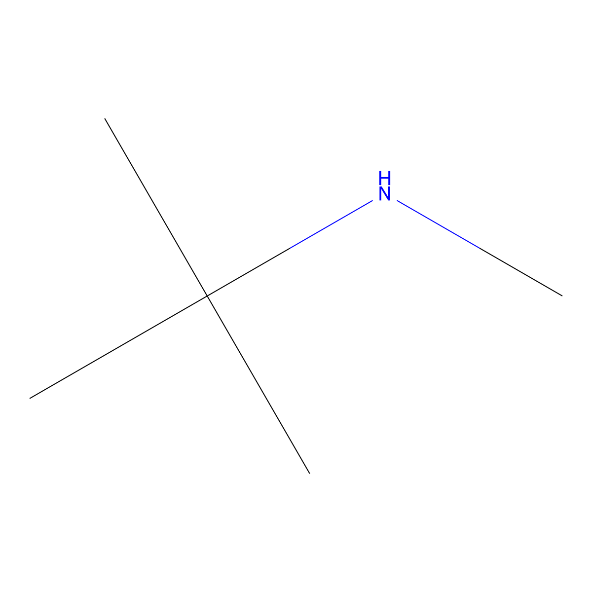 N-Methyl-tert-butylamine molecular structure, CAS 14610-37-8