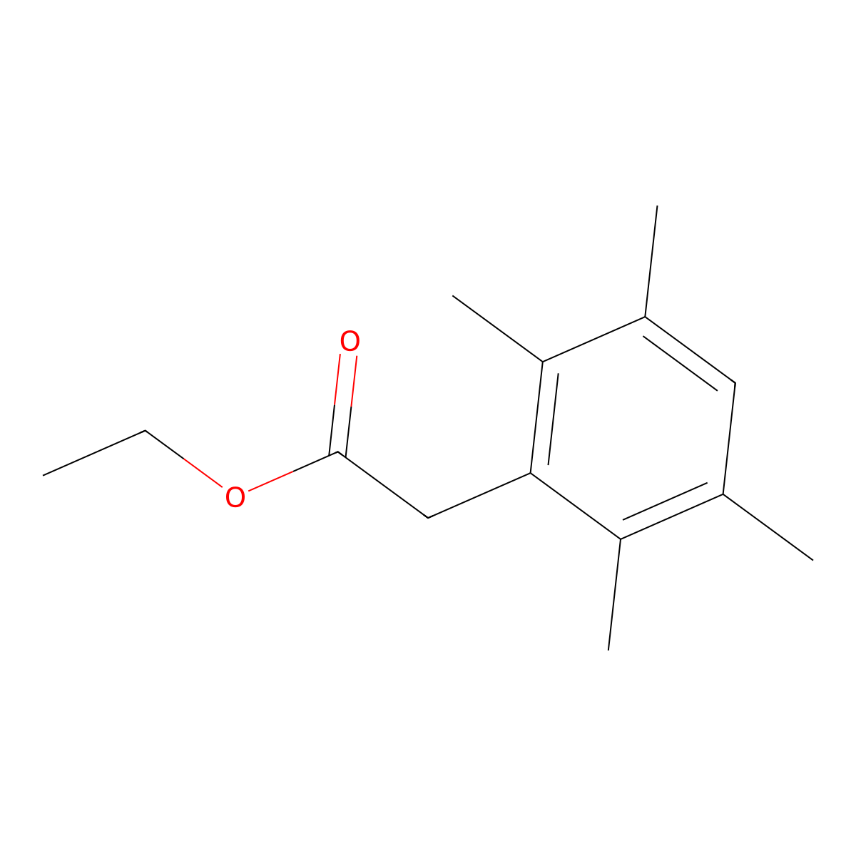 (2,3,5,6-Tetramethylphenyl)acetic acid ethyl ester molecular structure, CAS 14611-45-1