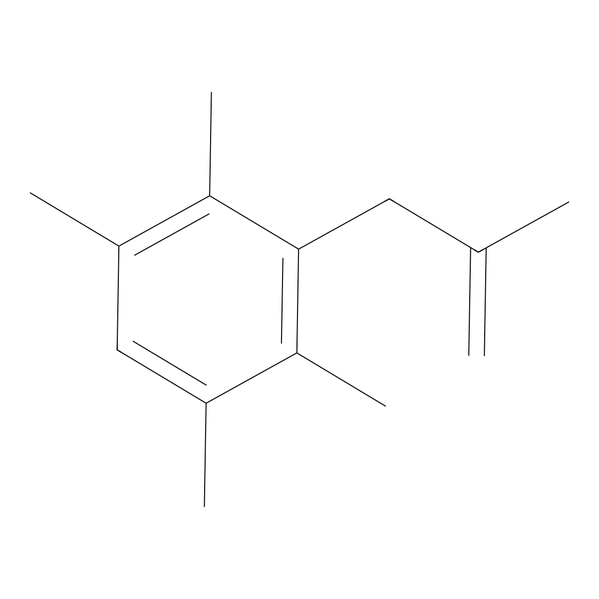 2-Methyl-3-(2,3,5,6-tetramethylphenyl)-1-propene molecular structure, CAS 14611-46-2