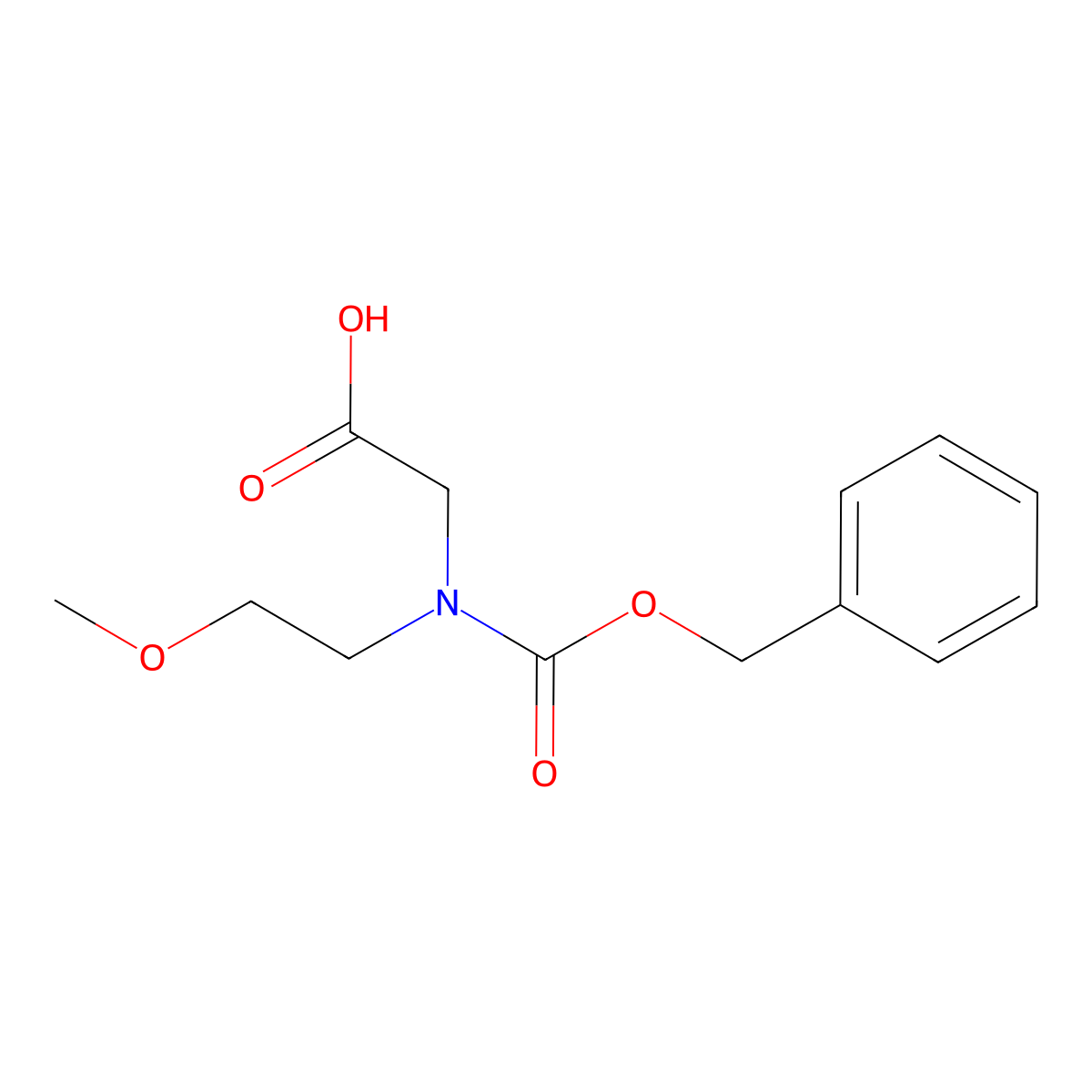 n-((Benzyloxy)carbonyl)-n-(2-methoxyethyl)glycine molecular structure, CAS 146119-53-1